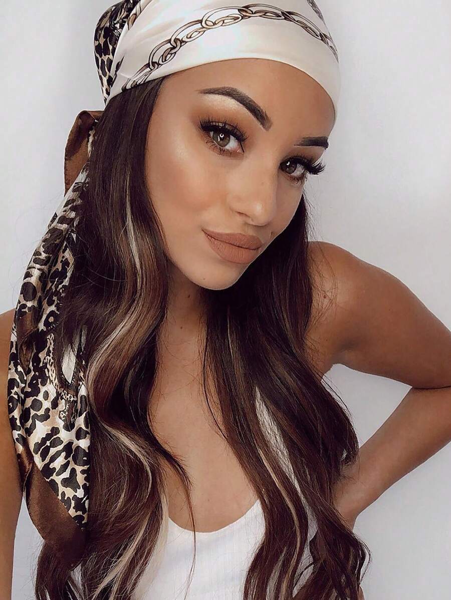 1pc Leopard Print Chain & Flor - Headband Summer Knit recensie en prijs