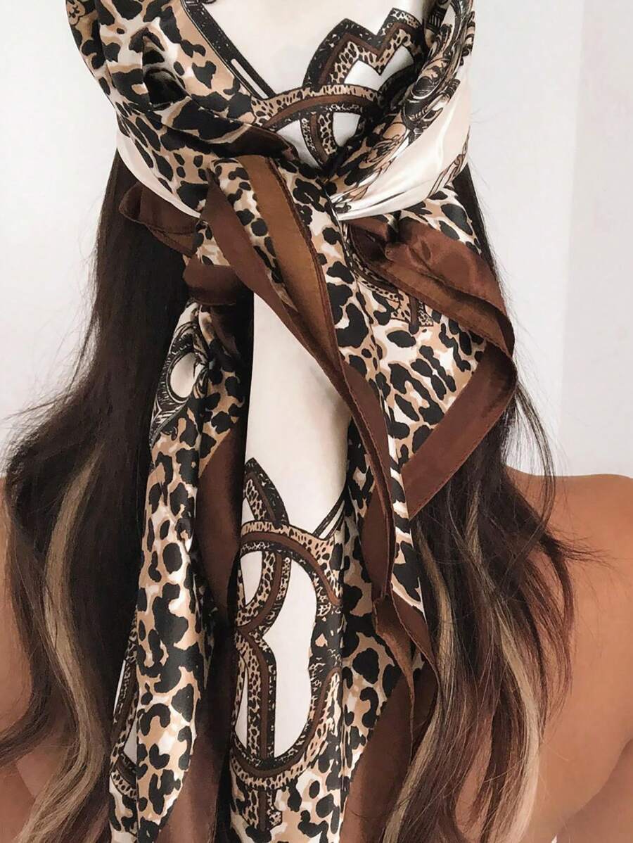 1pc Leopard Print Chain & Flor - Headband Summer Knit recensie en prijs