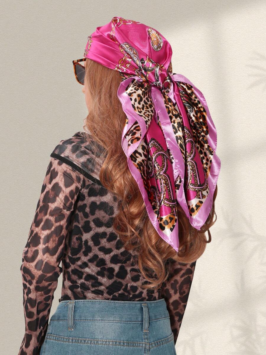 1pc Leopard Print Chain & Flor - Headband Summer Knit recensie en prijs