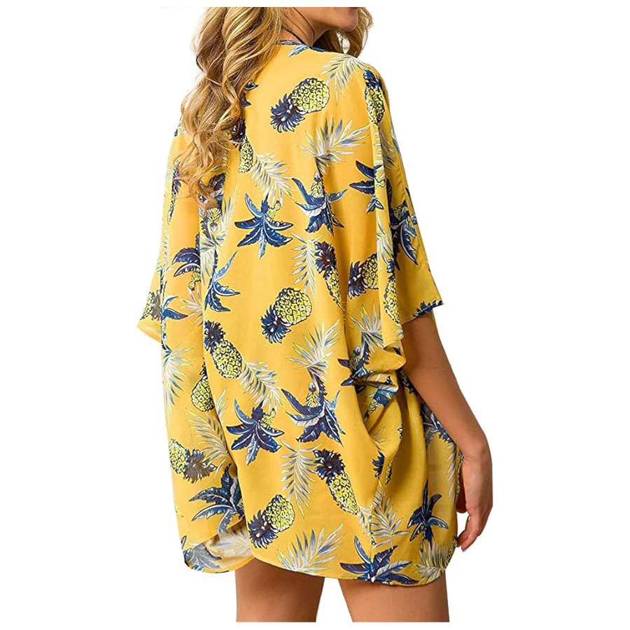 Women's Loose Sheer Chiffon Ki - Kimono Sheer Floral recensie en prijs