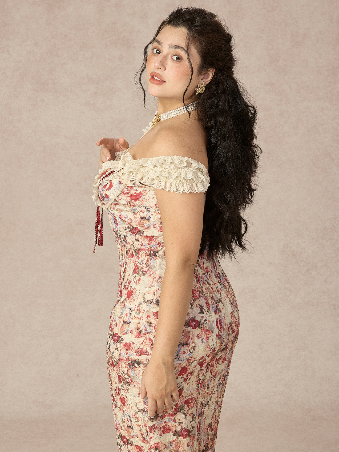 Retro plus Size Floral Fish Ta - Midi Skirt Floral recensie en prijs
