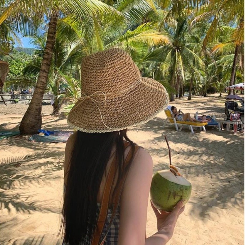 1pc Women's Summer Beach Straw - Hat Floppy Wide recensie en prijs